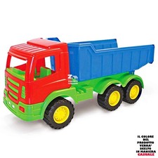 GIOCO MARE SPIAGGIA X BAMBINI CAMION EURO TRUCK CON CASSONE RIBALTABILE CM 70