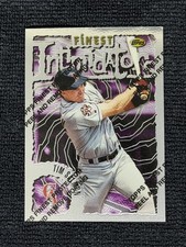 1996 Topps Finest - Intimidators - Tim Salmon - #22 - with protective covering