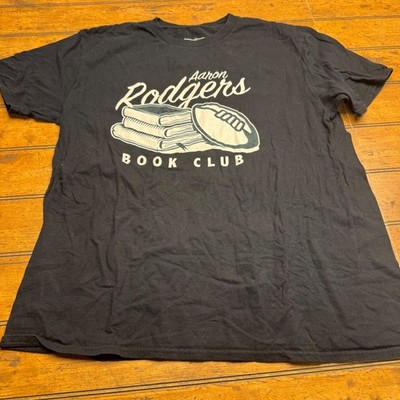 The Pat McAfee Show Aaron Rodgers Book Club T Shirt XL Black Cotton Pre Shrunk