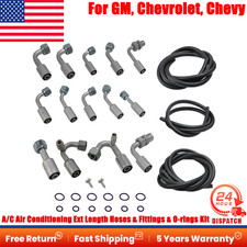 Universal Ac Air Conditioning Ext Length Hoses Fittings O-rings Kit 6 8 10