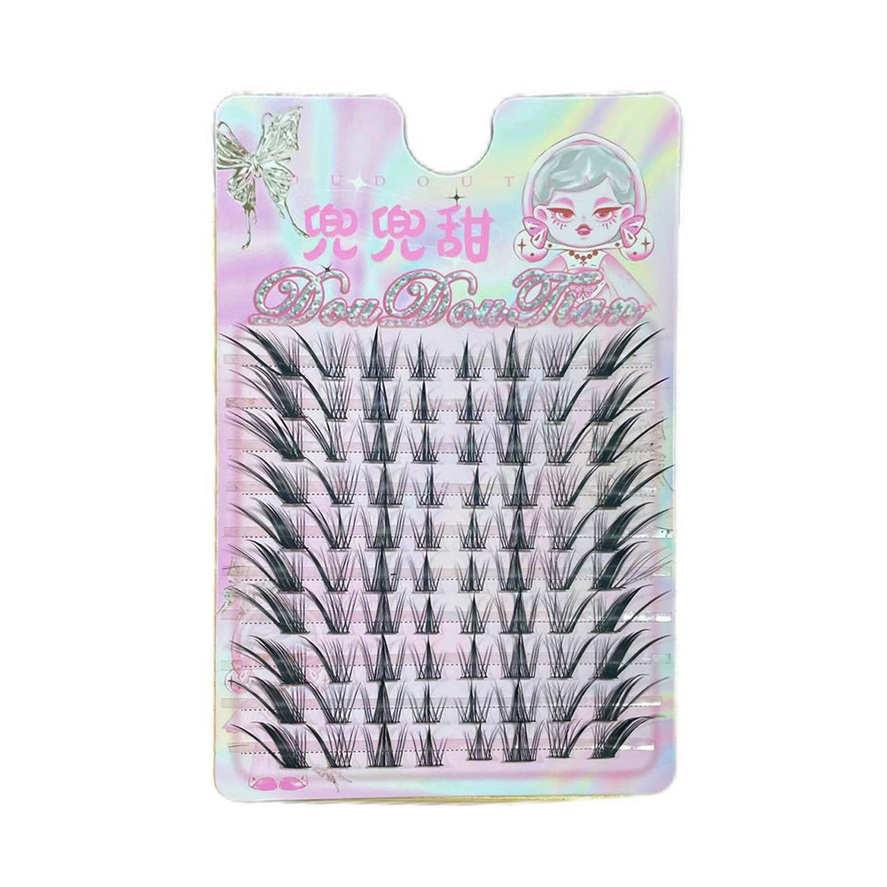 FILA Ciglia finte a grappolo 10 righe ciglia occhi di volpe natura lunghe segmentate!