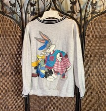 Vintage 1993 Bugs Bunny, Daffy Duck  Tasmanian Devil Sun Sweatshirt Size M