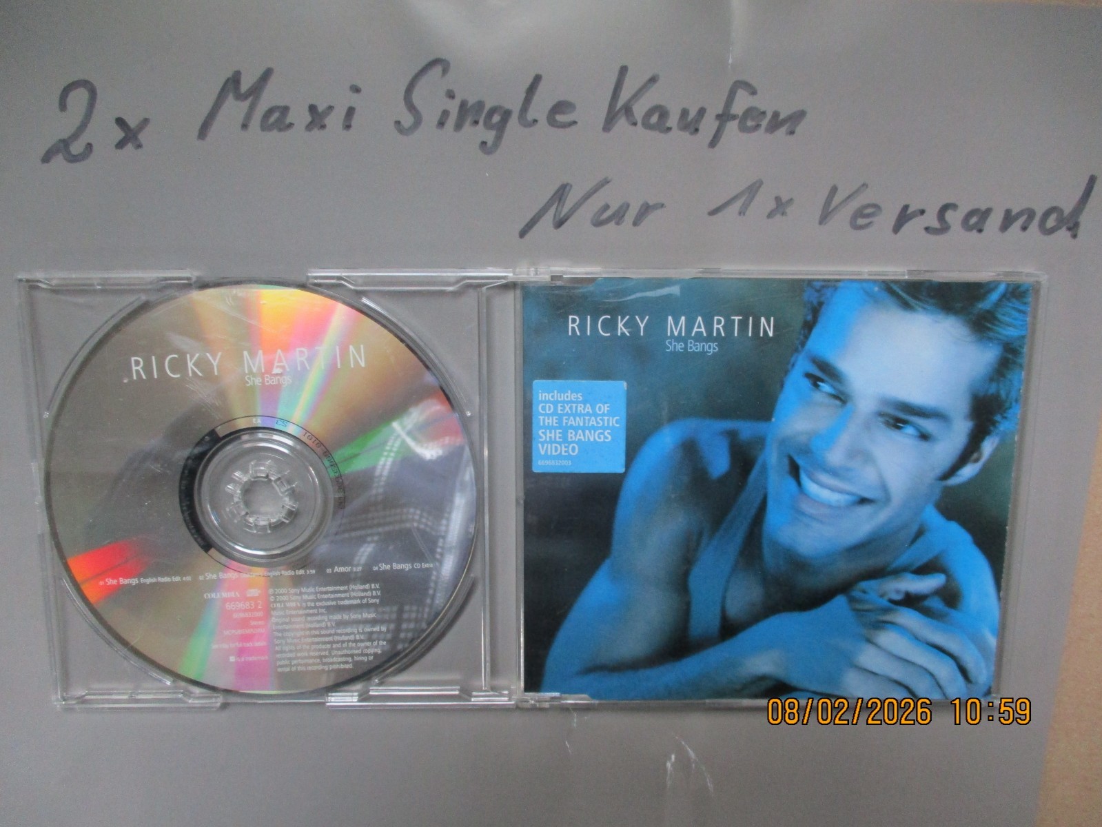 Ricky Martin - She Bangs - Maxi CD - sehr Gut