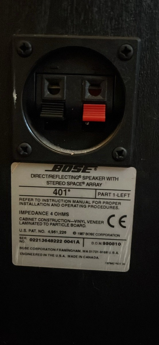 Bose 401 Main / Stereo Speakers for sale online | eBay