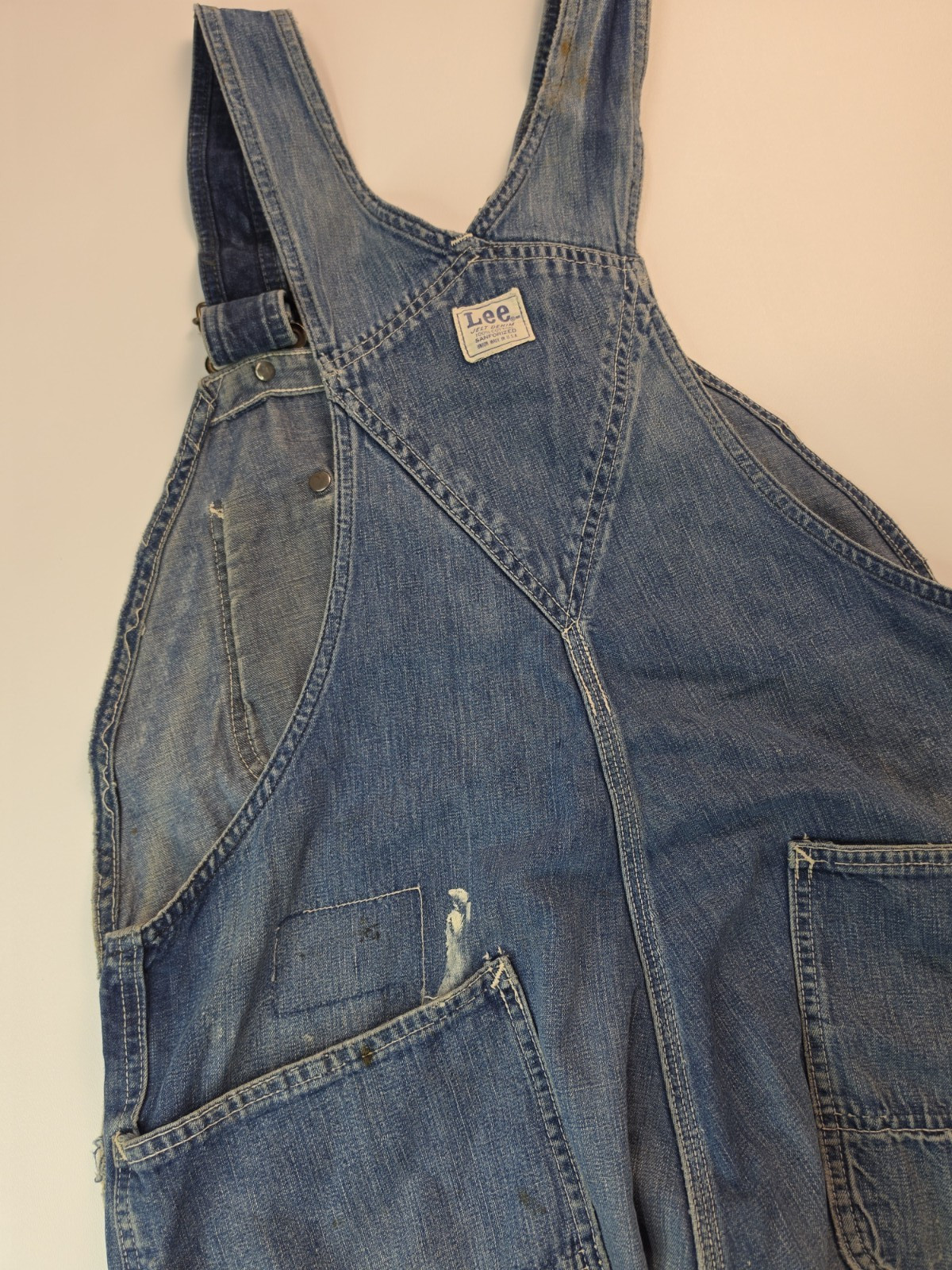 Lee Vintage 1940s Sanforized Jelt Denim Overalls … - image 3