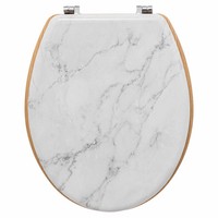 5Five Simply Smart Wc-Sitz Lea In Marmor-Optik, Toilettensitz, Weiß Marmoroptik