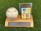 George Foster Card Signed Baseball  Autograph Ball Auto Cincinnati Reds