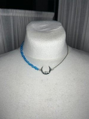 Necklace Blue Moon kette mond silber azur perlen Ancient Waters blau