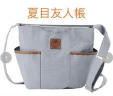Natsumes Book of Friends Nyanko Sensei Gray Shoulder Bag 9 Pockets