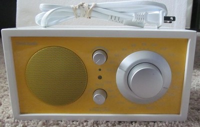 TIVOLI AUDIO MODEL ONE AM/FM RADIO HENRY KLOSS FROST WHITE/YELLOW.