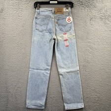 USA Levis Student 505 Orange Tab Faded Jeans 11 Boys 25.5x25.5 Western School