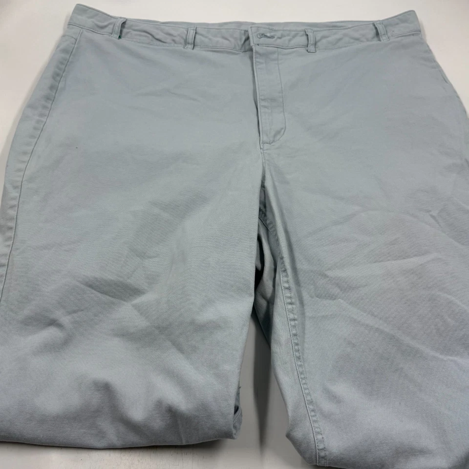 Pantalones chinos antiguos azul marino de pierna ancha para mujer talla 18 azul claro algodón calce informal Foto 2 de 4