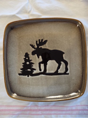  Collector Home Studio Woodland Collection 15" Large Moose's Glazed Plate, MINT - Photo 1 sur 16