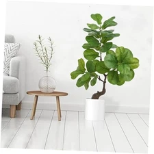 Artificial Fiddle Leaf Fig Tree 49" Fake Potted Tree with Trunks Artificial 