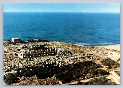 Selinunte Temple C Aerial View Vintage Italian Postcard Ed. Sava