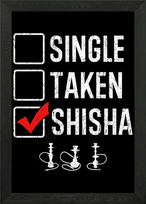 Single Taken Shisha Gerahmtes Wandbild Poster Leinwanddruck Bild
