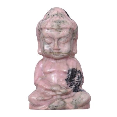 Stone Baby Buddha Figurine 2 Inches Hand Carved Statue Pocket Stone Home Deco...