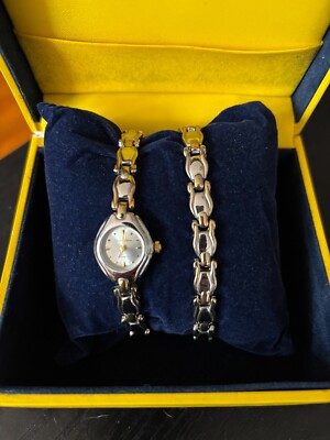 Charles Delon Watch and Bracelet Set, two tone with box  (Never Used)