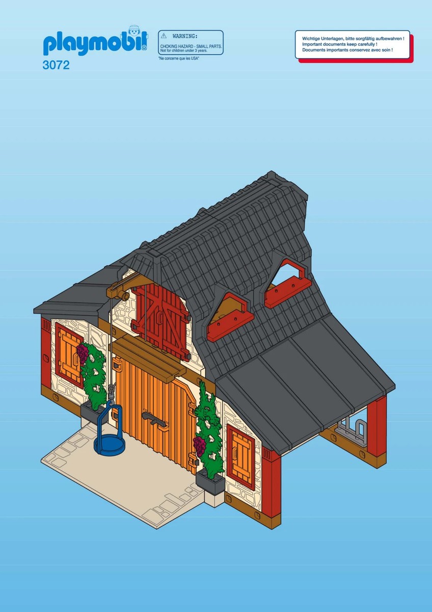 Playmobil Barrière Grise Ferme 3072