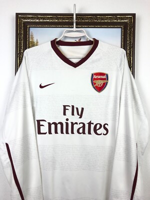 Arsenal Away football shirt 2007 Soccer Jersey Nike Long Sleeve