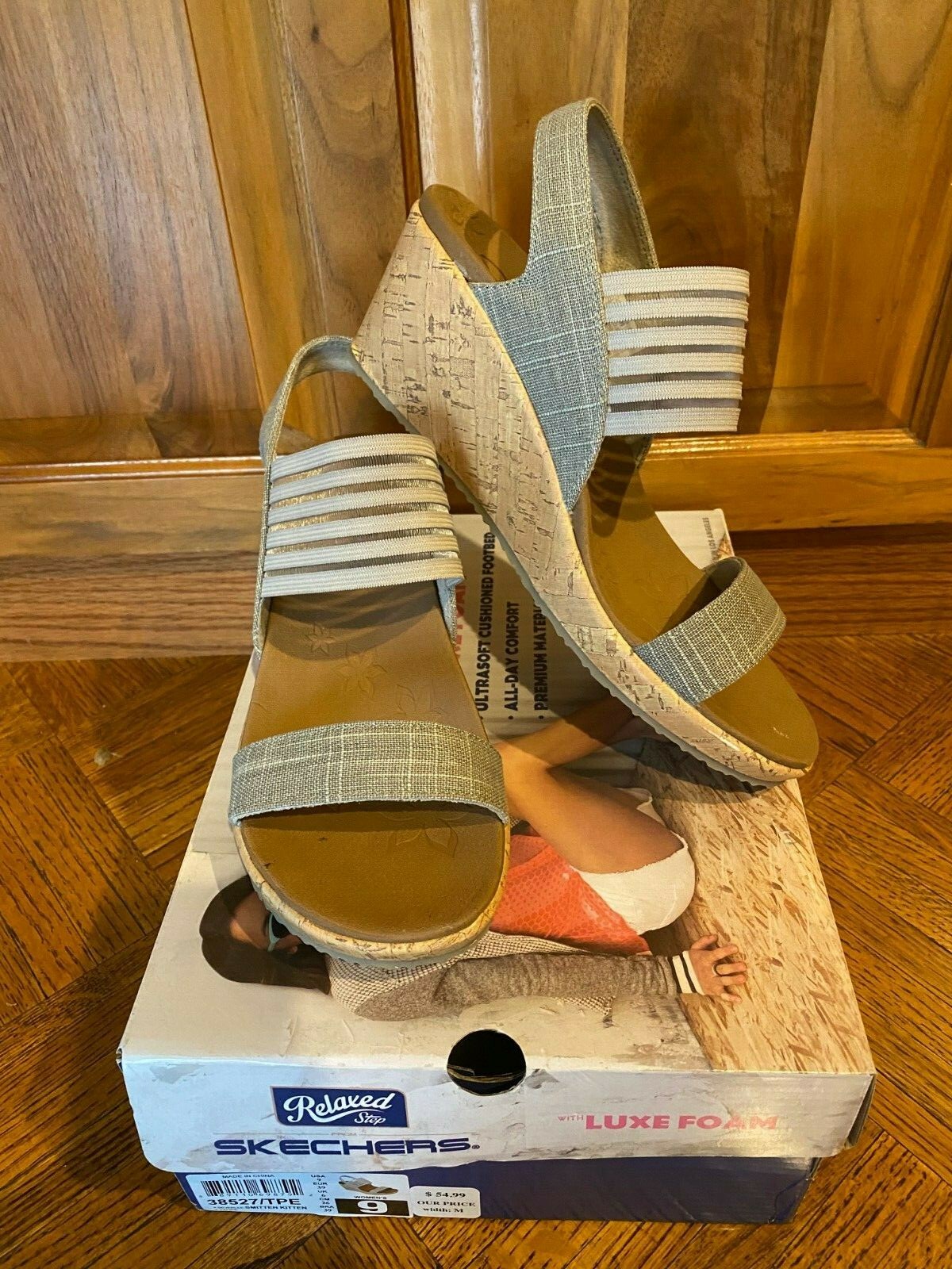 skechers beverlee smitten kitten wedge sandal