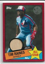 2020 Topps Series 2 Tim Raines 1985 All-Star Bat Relic Red /25 - Expos HOF
