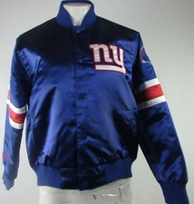 New York Giants NFL Team Apparel Youth Blue Button Up Bomber
