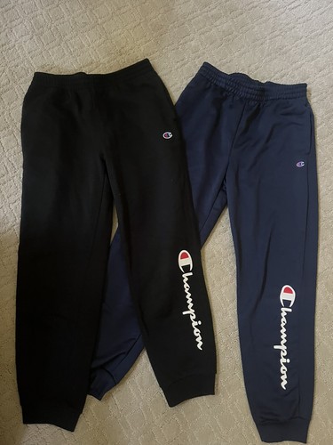 Lot Of 2 Champion Sweatpants Boys XL 14-16 Black Blue New - Picture 2 of 4