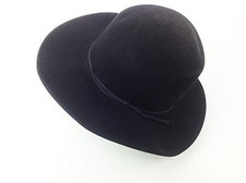 $150.00 New York Hatco Lite Felt Pork Pie Hatters Black Hat Made in USA Size Med