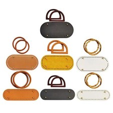 DIY Knitting Crochet PU Leather Bag Bottom Shaper Pad Handbag Purse Base Shaper