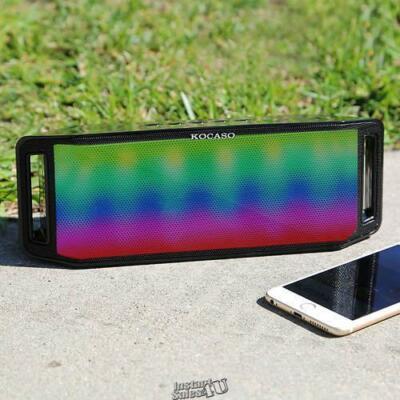 Kocaso-LED Light Show Black Wireless Speaker Portable Compact