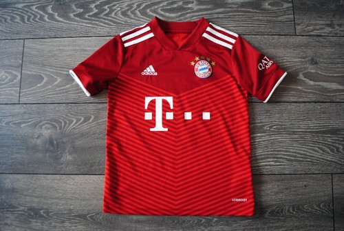 KIDS 9-10 YEARS BAYERN MUNICH HOME FOOTBALL SHIRT 2021-22 JERSEY LEWANDOWSKI #9 - 第 2/9 張圖片