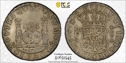 1740 MO MF MEXICO Silver 8Reals Calico-1456 PCGS VF35 #1545