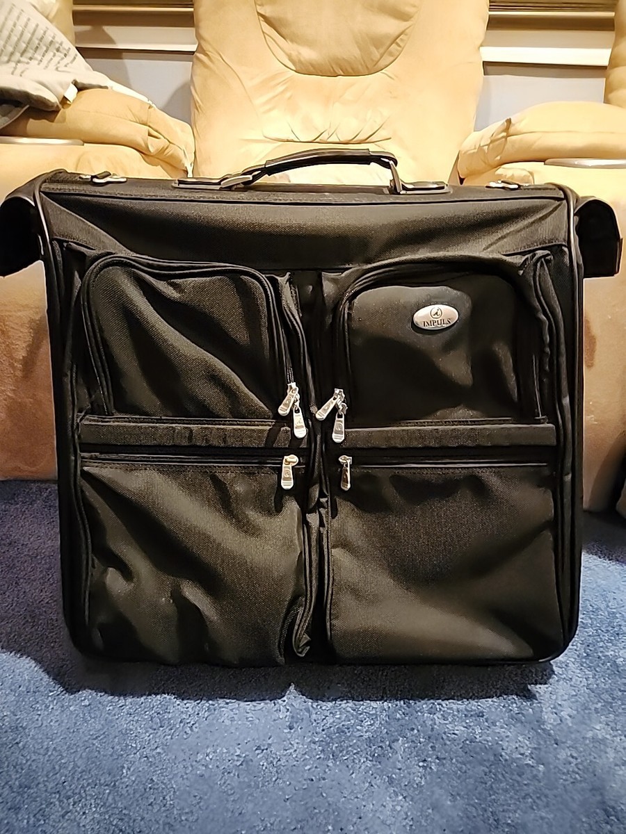 IMPULS WHEELED TRAVEL Garmet BAG CARRY ON BAG/ CASE/ BLACK LUGGAGE