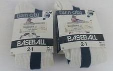 Vtg '90's Twin City Baseball 2 in 1 Stirrup Socks Dark Blue 6 -7.5 TWO Pair NOS