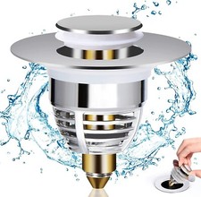 Tappo Lavandino Bagno Bidet Universale Pop Up Tappo di Scarico in Metallo vasca