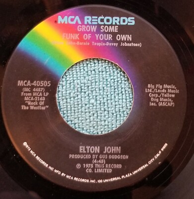 HALF OFF Elton John ''Grow Some Funk Of Your Own / I Feel Like A Bullet'' VG+