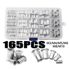 Metric Thread Blind Rivet Nut Insert Multi Flat Head Aluminum Screw M3-M10