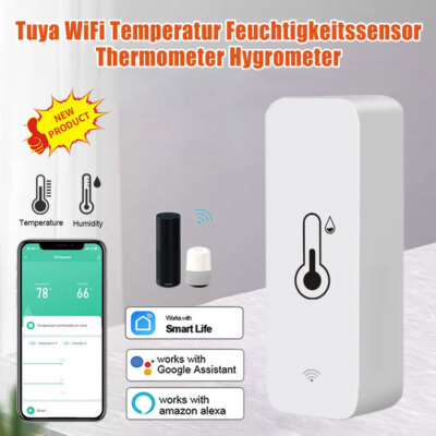 Neu Tuya Smart WiFi Temperature Sensor Humidity Detector Hygrometer Thermometer