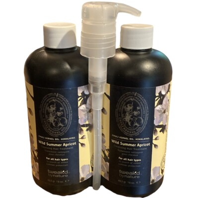 LOT of 2 Tweak'd By Nature Cleansing Hair Treatment Wild Summer Apricot 16 oz ea