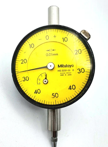 Mitutoyo 2231-01 Dial Indicator .01mm 0-50-0 2.5mm Range Shockproof