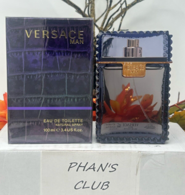 【激レア稀少品】Versace Eau de Toilette パープル Versace Man (Purple) 3.4oz Eau de Toilette Woody Spicy Perfume for