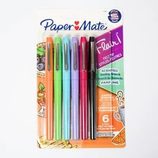 Paper Mate Flair Felt Tip Pens Sunday Brunch Special Edition Scented Pack of 6