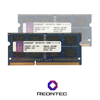 4GB LAPTOP RAM Kingston PC3-12800S DDR3 HP536727-H41-ELD 2Rx8