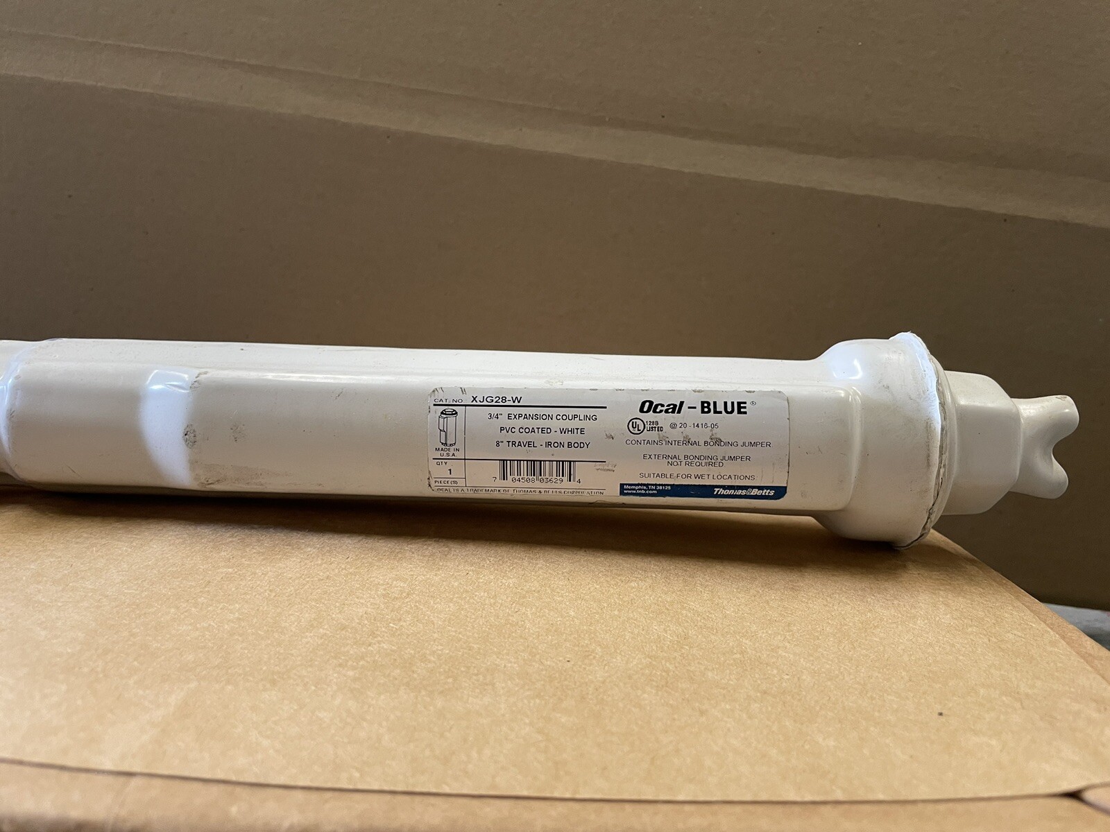 Thomas & Betts Ocal XJG28W 3/4” Expansion Coupling 8” Travel PVC