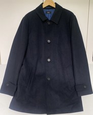 Womens M&co Navy Blue Faux Wool Pea Coat Jacket Size Large