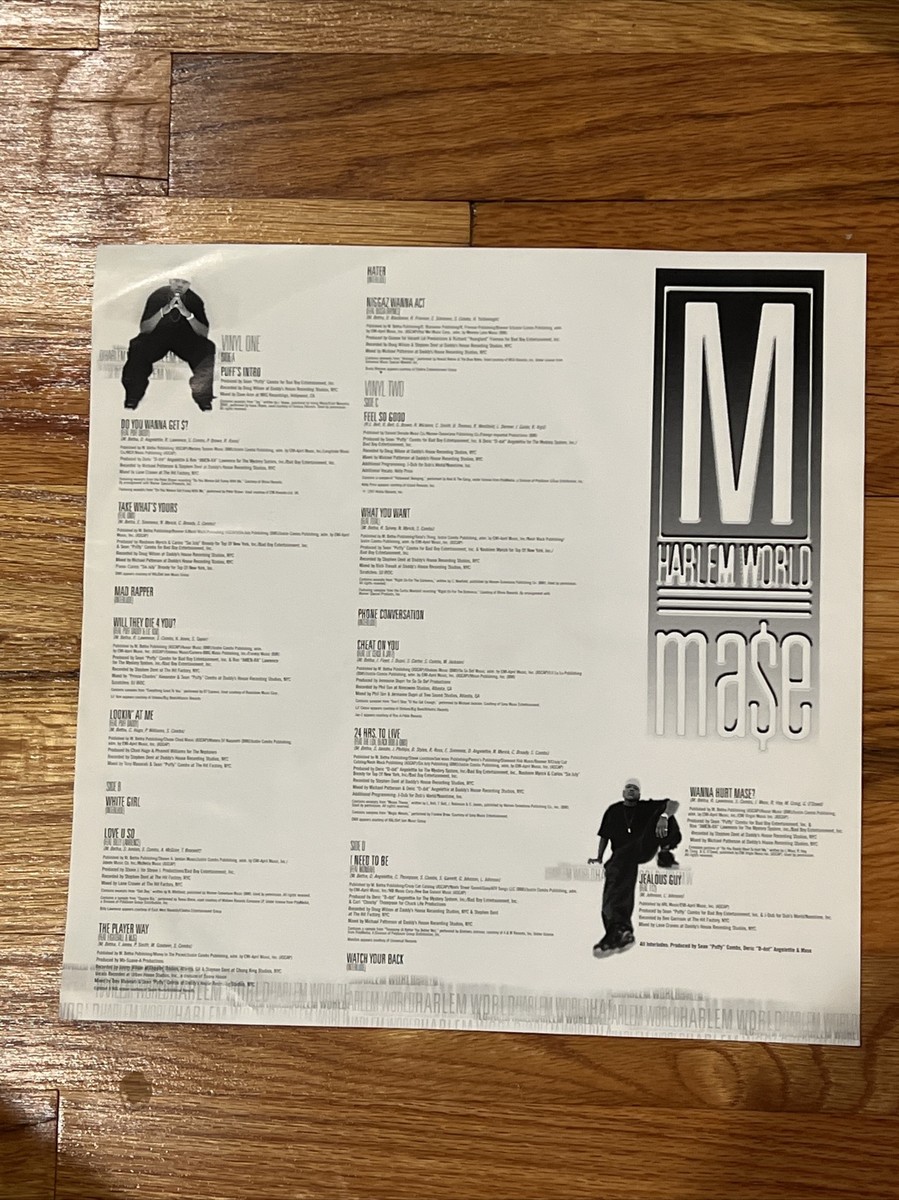 Mase - Harlem World 2LP Vinyl 1st Press 1997 Bad Boy Records
