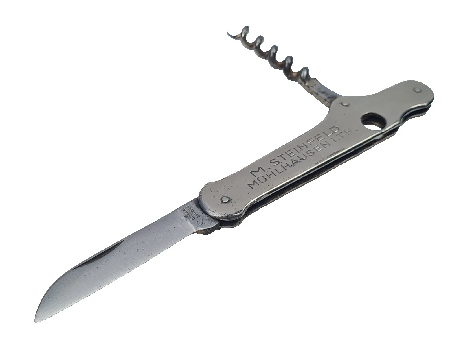 Carbon Steel Blade Corkscrew Manual Vintage Knives