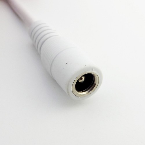 DC Power CCTV 5.5mm x 2.1mm Female To Male Plug Adapter Extension Cable White 3m - Picture 5 of 5