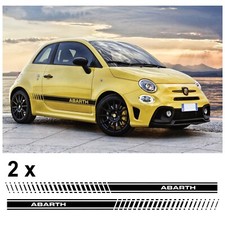 2 Bandes Bas de caisse compatible FIAT 500 ABARTH Autocollants Stickers